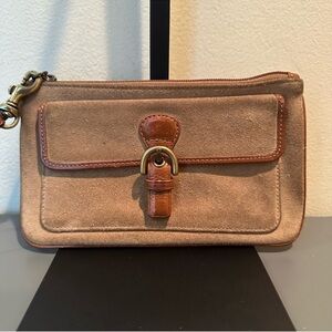 Vintage Coach Suede SoHo Buckle Wristlet